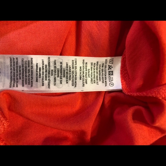 French Connection Coral Pink Flutter Hem dress - Picture 8 of 8